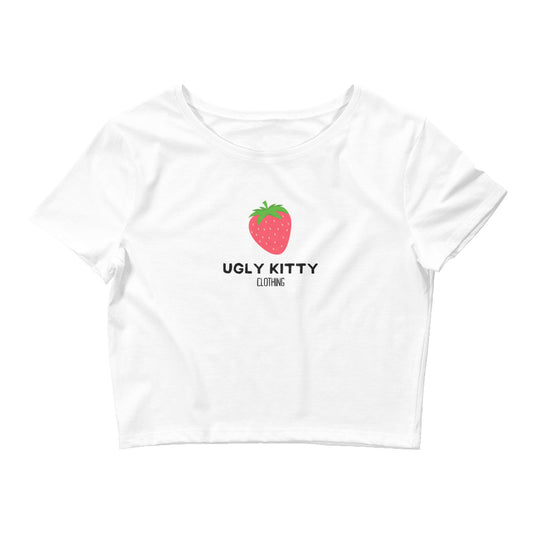 4 Ugly Kitty Strawberry Women’s Crop Tee